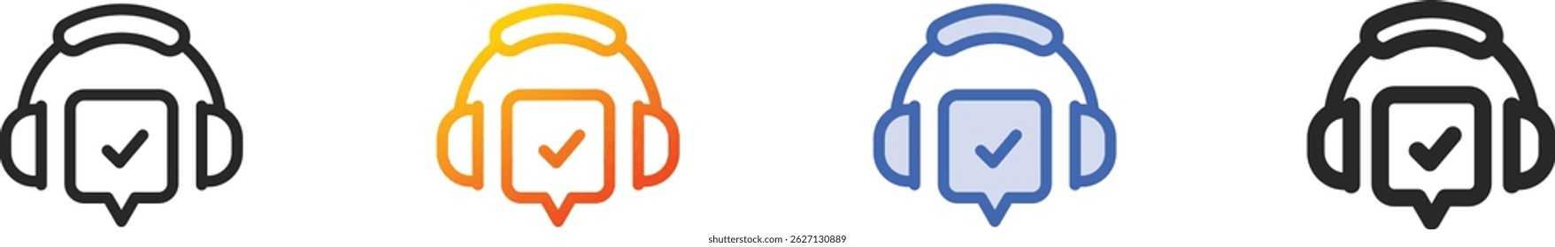 Icono de Encuesta. Diseño lineal delgado, degradado, trazo azul y estilo audaz aislado sobre fondo blanco