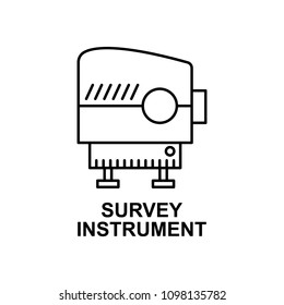 survey instrument icon. Element of measuring instruments icon with name for mobile concept and web apps. Thin line survey instrument icon can be used for web and mobile