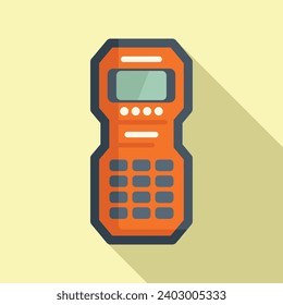 Icono del medidor láser de la encuesta vector plano. Pantalla de herramientas eléctrica. Infrarrojo del sensor