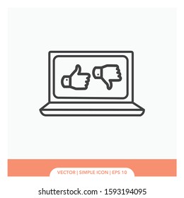 Survey like and dislike Icon Vector Illustration