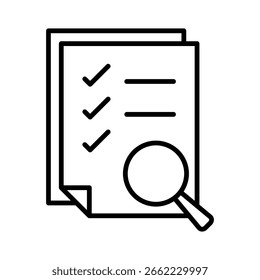 Ilustración vectorial de icono de línea de Encuesta