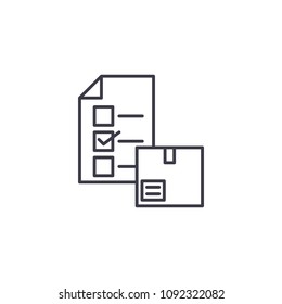 Survey linear icon concept. Survey line vector sign, symbol, illustration.
