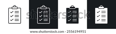 Survey linear icon set for app, and web design.