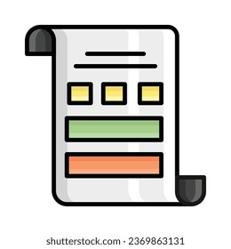 Icono de vector de lista de encuestas aislado en fondo blanco
