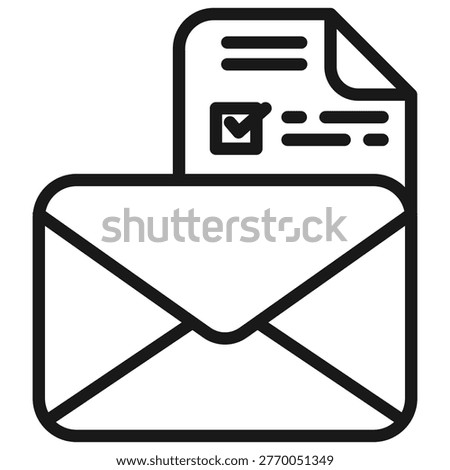 Survey Mail Icon Element For Design