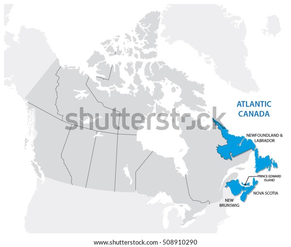 Survey map of the four Canadian Atlantic States,\
Atlantic canada