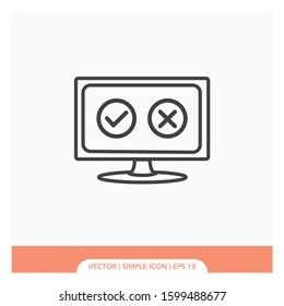 Survey online Icon Vector Illustration
