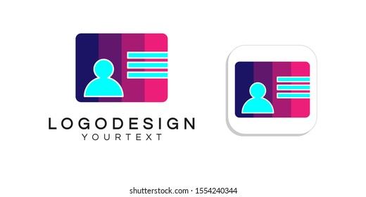 survey people logo design. icon app smartphone color full