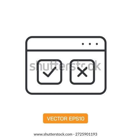 Survey, Polling Icons. Thin Line Symbol Elements Collection.