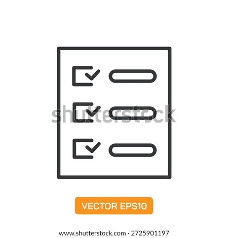 Survey, Polling Icons. Thin Line Symbol Elements Collection.