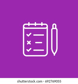 Survey, quiz icon in linear style