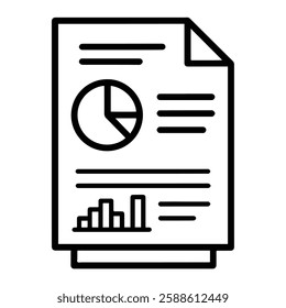 Survey Report and Data Analysis Icon