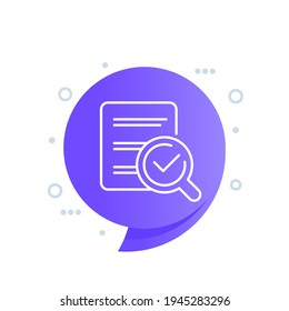 Informe de encuesta, búsqueda en el icono de línea de datos