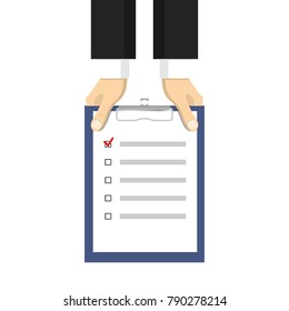 Survey research. 
Selecting the answer in the questionnaire