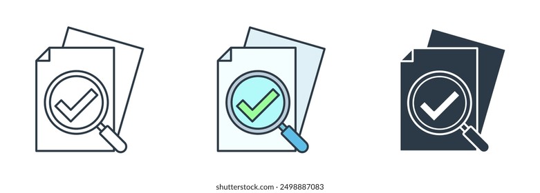 Survey results icon symbol vector illustration isolated on white background