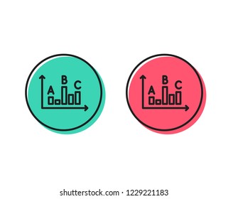 Survey results line icon. Best answer sign. Business stats symbol. Positive and negative circle buttons concept. Good or bad symbols. Survey results Vector