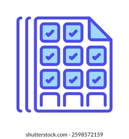 Survey Results line icon. linear style sign for mobile concept and web design. Outline vector icon. Symbol, logo illustration. Vector graphic