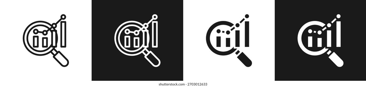 Ícone De Glifo Da Linha N Dos Resultados Da Pesquisa Em Plano De Fundo Branco E Preto