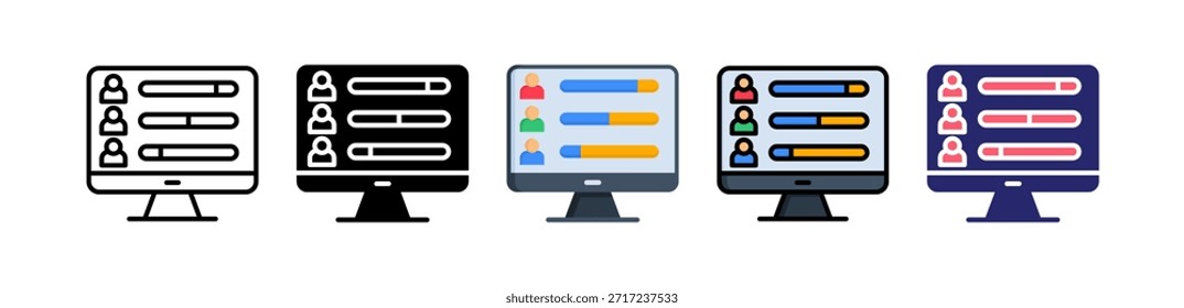 Survey Results Multiple Style Icon Set Collection..