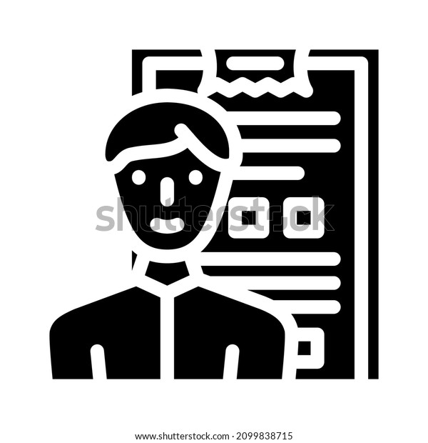 survey salesman glyph icon\
vector. survey salesman sign. isolated contour symbol black\
illustration