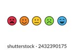 Survey Scale of Customer Satisfaction with Mood Faces Emotion Feedback.