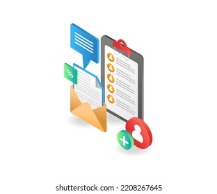 Registros de datos de equipos de sondeo en ilustraciones planas isométricas