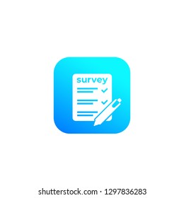 Survey, test icon