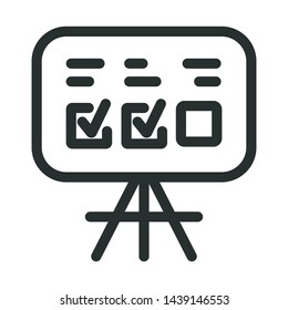 survey and test - minimal line web icon. simple vector illustration. concept for infographic, website or app.