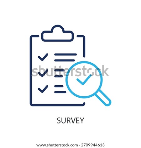 Survey thin line icons. Original vector illustration.