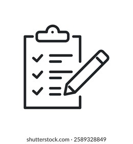 Survey thin line icons. Perfect pixel on transparent background
