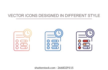 Survey Time icon design with white background stock illustration