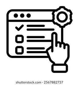 Survey Tool Icon Lineal Style Vector Illustration