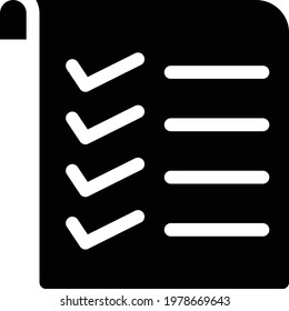 icono plano de glifo vector de encuesta