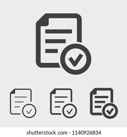 Survey vector icon. Black illustration isolated for graphic and web design.