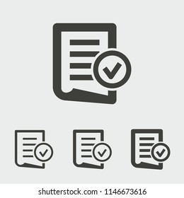 Survey vector icon. Black illustration isolated for graphic and web design.