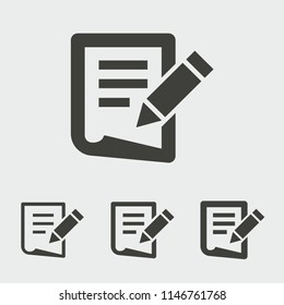 Survey vector icon. Black illustration isolated for graphic and web design.