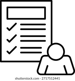 Survey vector icon. Can be used for printing, mobile and web applications.