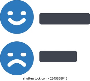ilustración del vector de la encuesta sobre un fondo transparente. Símbolos de calidad superior. Iconos vectoriales de glifos para diseño de conceptos y gráficos. 
