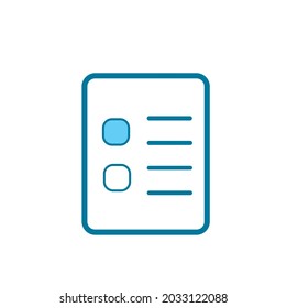 survey vetor icon, invoice outline illustration