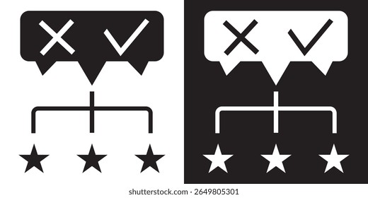 Icono de Web de Encuesta. Colección de los iconos del Comentarios, Ilustración vectorial. EPS 10 AI