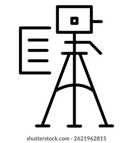 Equipamento de levantamento e Engenheiro Ilustração vetor Icon design