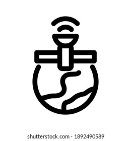 surveying satellit icon or logo isolated sign symbol vector illustration - high quality black style vector icons
