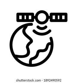 surveying satellit icon or logo isolated sign symbol vector illustration - high quality black style vector icons
