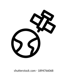 surveying satellite icon or logo isolated sign symbol vector illustration - high quality black style vector icons
