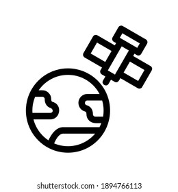 surveying satellite icon or logo isolated sign symbol vector illustration - high quality black style vector icons
