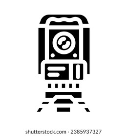 surveying tools mining glyph icon vector. surveying tools mining sign. isolated symbol illustration