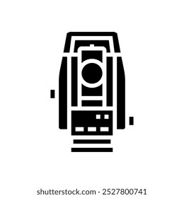 surveying tools mining glyph icon vector. surveying tools mining sign. isolated symbol illustration