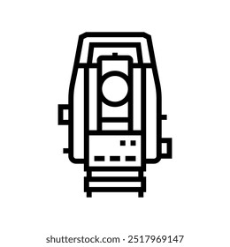 surveying tools mining line icon vector. surveying tools mining sign. isolated contour symbol black illustration