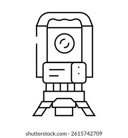 surveying tools mining line icon vector. surveying tools mining sign. isolated contour symbol black illustration