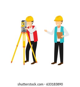 Surveyor character design vector.